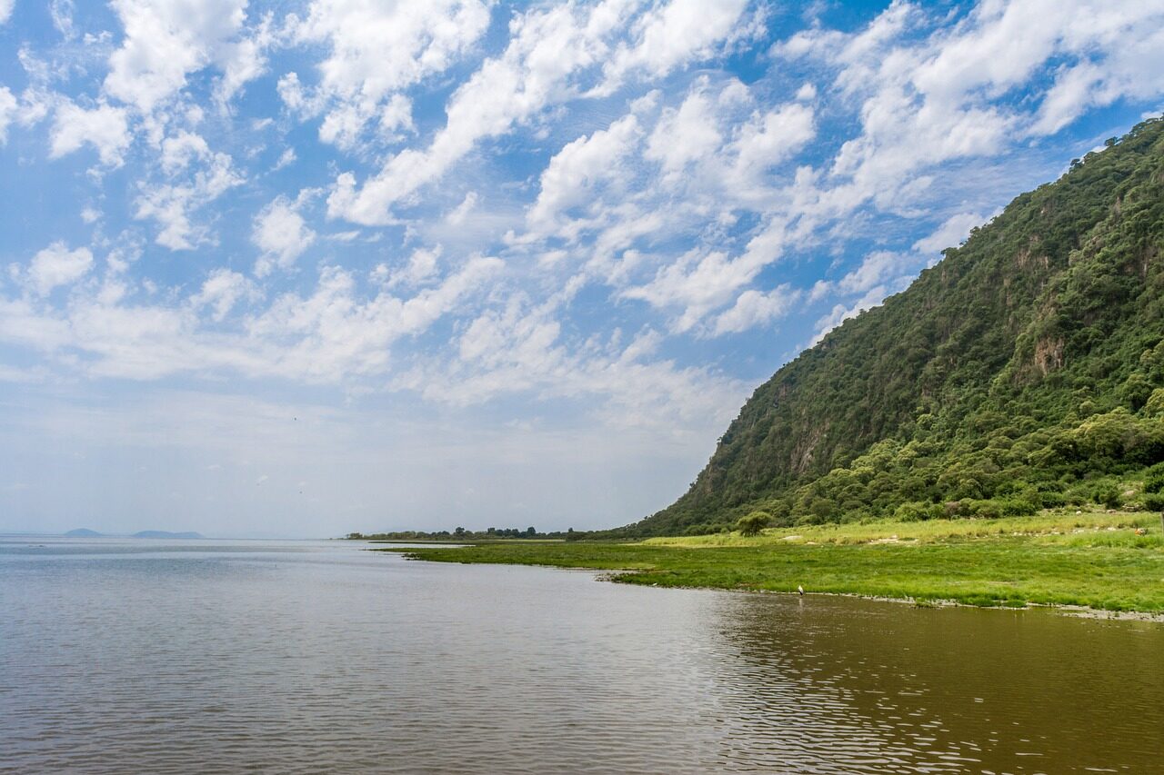 Lake Manyara shoreline beneath the Rift Valley escarpment